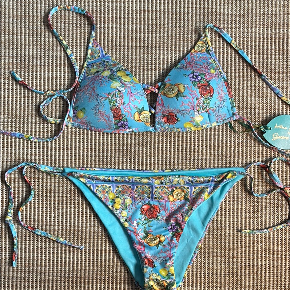 Antica Sartoria Positano Colorful Bikini Set
